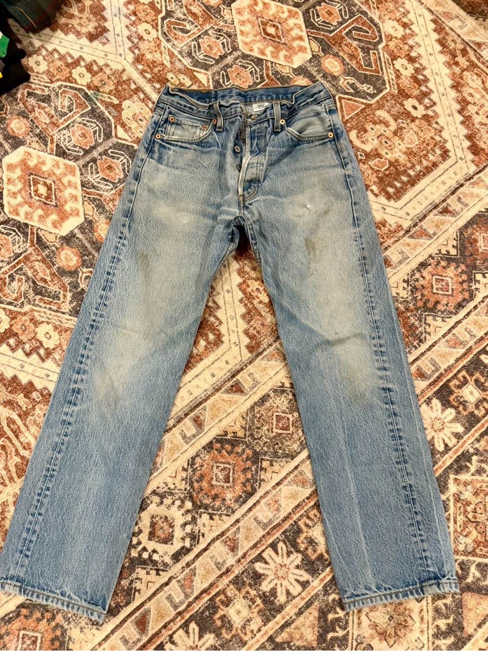 Men's Light Blue Denim Jeans - Classic Straight Fit